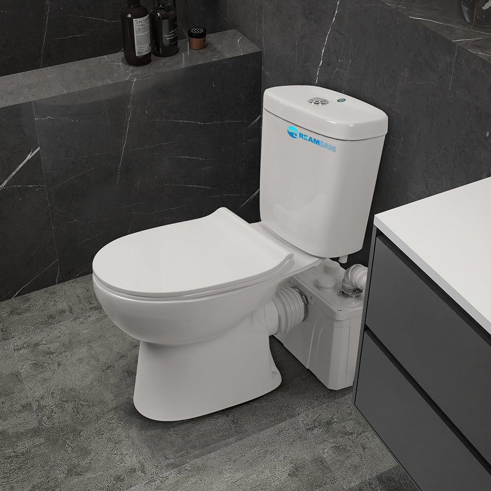 Macerator Toilet with 700W Waste Disposal Upflush Toilet System MY-FLO700 Dreamsani